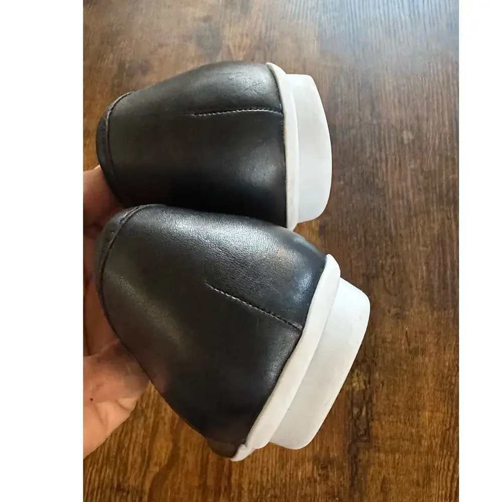 Clarks Women’s Leather Ballet Flats Black, Size 10M